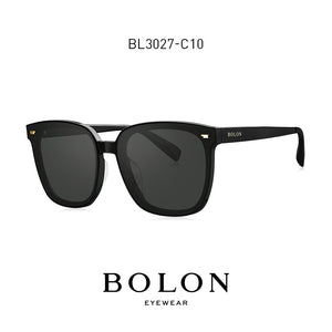 BOLON 2023 Men Square Black Sunglasses Premium Quality Polarized Dark Sunglasses BL3027&BL3037 ( 2 size available)