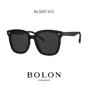 BOLON 2023 Men Square Black Sunglasses Premium Quality Polarized Dark Sunglasses BL3027&BL3037 ( 2 size available)