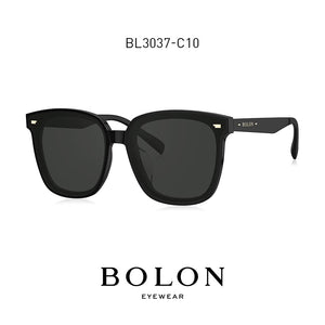 BOLON 2023 Men Square Black Sunglasses Premium Quality Polarized Dark Sunglasses BL3027&BL3037 ( 2 size available)