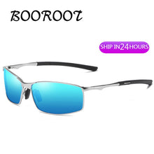Carica l&#39;immagine nel visualizzatore di Gallery, BOOROOT Alloy Frame Polarized Sunglasses Men Women Sunglasses Polarized  Classic Design UV400 Outdoor Driving Sun Glasses