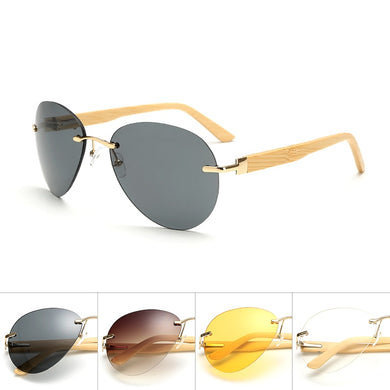 BOYSEEN 2023 Products Men Women Sunglass Bamboo Without Border Sunglasses au Retro Wood Lens Wooden Frame Handmade
