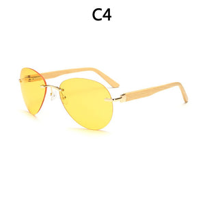 BOYSEEN 2023 Products Men Women Sunglass Bamboo Without Border Sunglasses au Retro Wood Lens Wooden Frame Handmade