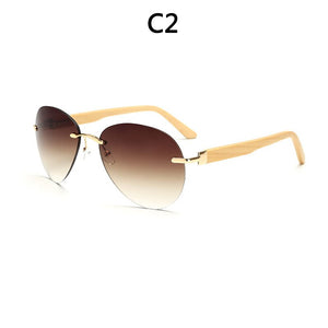 BOYSEEN 2023 Products Men Women Sunglass Bamboo Without Border Sunglasses au Retro Wood Lens Wooden Frame Handmade