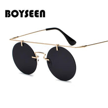 Load image into Gallery viewer, BOYSEEN Men Women Brand Designer Glasses Classic Round Rimless Steampunk Sunglasses Vintage Eyewear  UV400