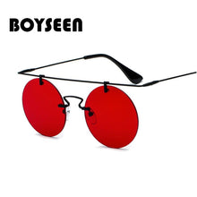 Load image into Gallery viewer, BOYSEEN Men Women Brand Designer Glasses Classic Round Rimless Steampunk Sunglasses Vintage Eyewear  UV400