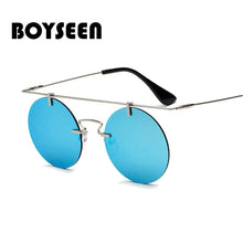 Load image into Gallery viewer, BOYSEEN Men Women Brand Designer Glasses Classic Round Rimless Steampunk Sunglasses Vintage Eyewear  UV400