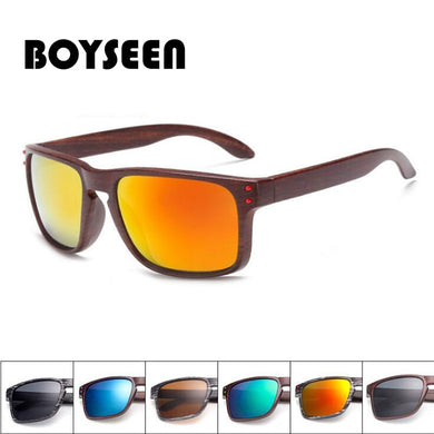 BOYSEEN man  sunglasses UV400 imitation wood travel sunglasses classic retro rivet sunglasses sunglasses man 709