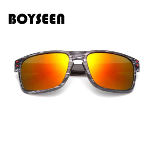 BOYSEEN man  sunglasses UV400 imitation wood travel sunglasses classic retro rivet sunglasses sunglasses man 709