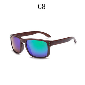 BOYSEEN man  sunglasses UV400 imitation wood travel sunglasses classic retro rivet sunglasses sunglasses man 709