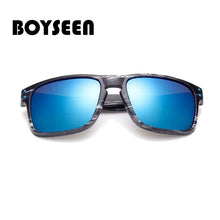 Load image into Gallery viewer, BOYSEEN man  sunglasses UV400 imitation wood travel sunglasses classic retro rivet sunglasses sunglasses man 709