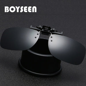 BOYSEEN Polarized Sun Glasses Clip On Sunglasses Online 3 Size Driving Night Vision Lenses Plastic Case, Anti-UVA Shades 203