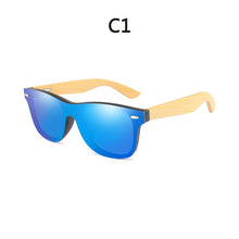 Load image into Gallery viewer, BOYSEEN Retro Wood Rainbow Membrane Sunglasses Men Bamboo Sunglass Women Brand Design Sport Goggles Sun Glasses Shades