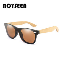 Load image into Gallery viewer, BOYSEEN Retro Wood Rainbow Membrane Sunglasses Men Bamboo Sunglass Women Brand Design Sport Goggles Sun Glasses Shades