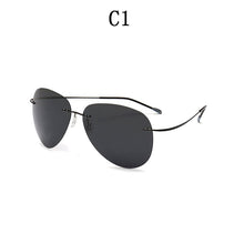 Load image into Gallery viewer, BOYSEEN Titanium frame Rimless Polarized sunglasses Super light Men mirror Sunglasses designer sun glasses 2117