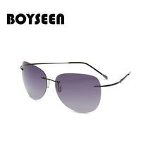 Load image into Gallery viewer, BOYSEEN Titanium frame Rimless Polarized sunglasses Super light Men mirror Sunglasses designer sun glasses 2117