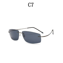 Load image into Gallery viewer, BOYSEEN Titanium frame Rimless Polarized sunglasses Super light Men mirror Sunglasses designer sun glasses 2117