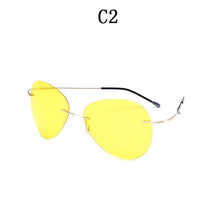 Load image into Gallery viewer, BOYSEEN Titanium frame Rimless Polarized sunglasses Super light Men mirror Sunglasses designer sun glasses 2117