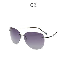 Load image into Gallery viewer, BOYSEEN Titanium frame Rimless Polarized sunglasses Super light Men mirror Sunglasses designer sun glasses 2117