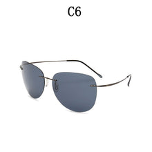 Load image into Gallery viewer, BOYSEEN Titanium frame Rimless Polarized sunglasses Super light Men mirror Sunglasses designer sun glasses 2117