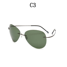 Load image into Gallery viewer, BOYSEEN Titanium frame Rimless Polarized sunglasses Super light Men mirror Sunglasses designer sun glasses 2117