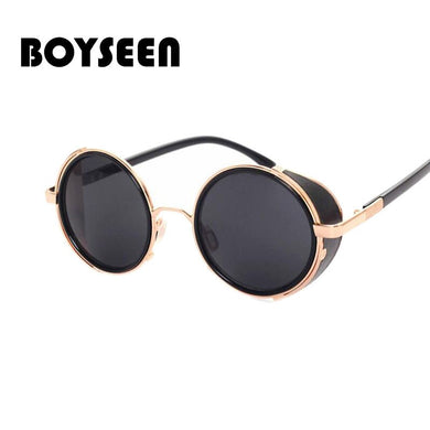 BOYSEEN Retro Unisex glasses Steampunk metal frame sunglasses 264