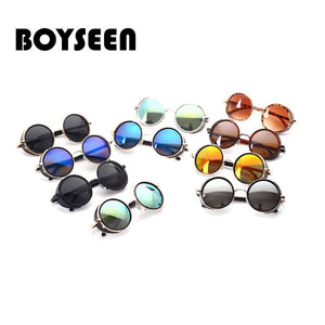 BOYSEEN Retro Unisex glasses Steampunk metal frame sunglasses 264