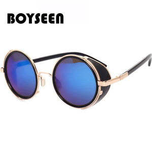 BOYSEEN Retro Unisex glasses Steampunk metal frame sunglasses 264