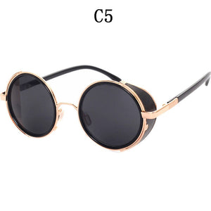 BOYSEEN Retro Unisex glasses Steampunk metal frame sunglasses 264