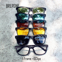 Load image into Gallery viewer, BRERONE Ultra-light Polarized Clip On Sunglasses Men Women Magnetic Eyewear Eyeglass Frames TR90 Optical Glasses Frame 2201