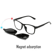 Load image into Gallery viewer, BRERONE Ultra-light Polarized Clip On Sunglasses Men Women Magnetic Eyewear Eyeglass Frames TR90 Optical Glasses Frame 2201
