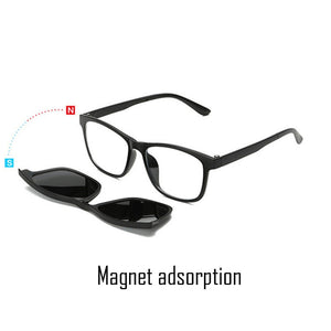 BRERONE Ultra-light Polarized Clip On Sunglasses Men Women Magnetic Eyewear Eyeglass Frames TR90 Optical Glasses Frame 2201