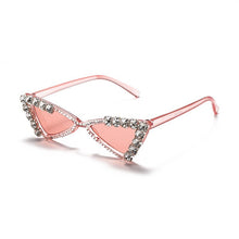 Load image into Gallery viewer, Baby Cat Eye Sunglasses Kids Diamond Crystal Sun Glasses UV400 Summer Shades Black Red Small Eyewear  Gafas de