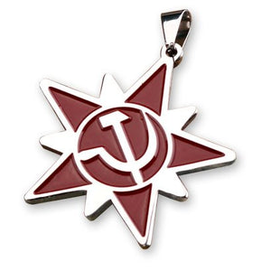 Red Alert Soviet Army Necklace Pendant Titanium Steel Chain