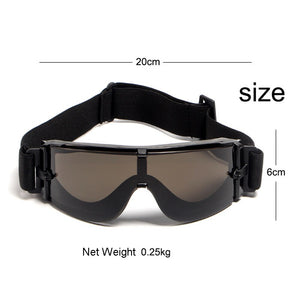 Ballistic X800 Army Sunglasses 3 Lens Kit Military Sun Shield Night Vision Anit-UV Combat War Game Eyeshields with Case