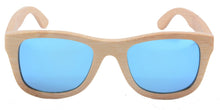 Load image into Gallery viewer, Bamboo Sunglasses Men Wood Sunglasses Polarized Wooden Sun Glasses Handmade With Case Ice Blue UV400 Lens Z6016