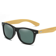 Load image into Gallery viewer, Bamboo Wood Square Sunglasses Brand Design Men Women Coating Mirror Sun Glasses Retro Glasses UV400 Shades Gafas De Sol