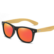 Load image into Gallery viewer, Bamboo Wood Square Sunglasses Brand Design Men Women Coating Mirror Sun Glasses Retro Glasses UV400 Shades Gafas De Sol