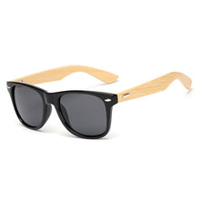 Load image into Gallery viewer, Bamboo Wood Square Sunglasses Brand Design Men Women Coating Mirror Sun Glasses Retro Glasses UV400 Shades Gafas De Sol