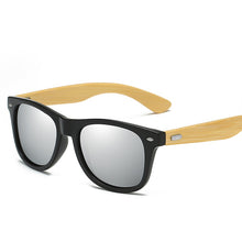 Load image into Gallery viewer, Bamboo Wood Square Sunglasses Brand Design Men Women Coating Mirror Sun Glasses Retro Glasses UV400 Shades Gafas De Sol