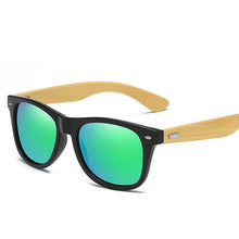 Load image into Gallery viewer, Bamboo Wood Square Sunglasses Brand Design Men Women Coating Mirror Sun Glasses Retro Glasses UV400 Shades Gafas De Sol