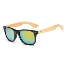 Load image into Gallery viewer, Bamboo Wood Square Sunglasses Brand Design Men Women Coating Mirror Sun Glasses Retro Glasses UV400 Shades Gafas De Sol