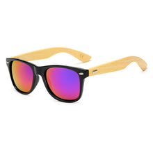 Load image into Gallery viewer, Bamboo Wood Square Sunglasses Brand Design Men Women Coating Mirror Sun Glasses Retro Glasses UV400 Shades Gafas De Sol