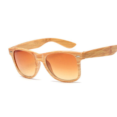 Bamboo Wood Square Sunglasses Women Vintage Brand Designer Sun Glasses Female Male Rivet Mirror Driving Oculos De Sol