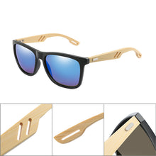 Load image into Gallery viewer, Bamboo Wood Sunglasses Brand Design Men Square Sunglasses Women Coating Mirror Sun Glasses Retro Glasses UV400 Shades gafas