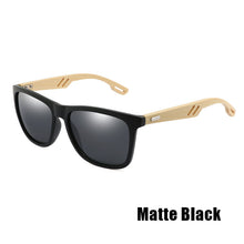 Load image into Gallery viewer, Bamboo Wood Sunglasses Brand Design Men Square Sunglasses Women Coating Mirror Sun Glasses Retro Glasses UV400 Shades gafas
