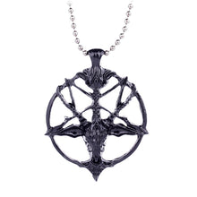 Load image into Gallery viewer, Baphomet Inverted Pentagram Goat Head Pendant Necklace Bread Sheepshead Sigil Laveyan Lavey Necklaces &amp; Pendant #277772