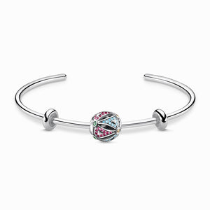 Basic Bangles with Two Colors Asian Shell Karma Bead & Stopper Beads, 2018 New Fashion Bangle & Bracelet Jewelry Gift For Women