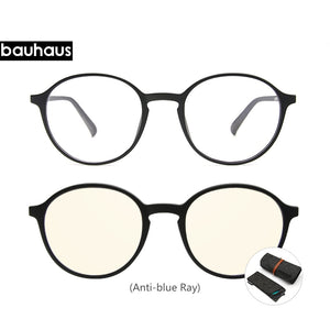 Bauhaus Brand Classic Clip On Sunglasses Men Women Magnet Eyewear Glasses Frames ultem Optical Glasses Frame