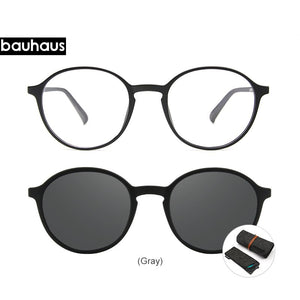 Bauhaus Brand Classic Clip On Sunglasses Men Women Magnet Eyewear Glasses Frames ultem Optical Glasses Frame
