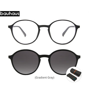 Bauhaus Brand Classic Clip On Sunglasses Men Women Magnet Eyewear Glasses Frames ultem Optical Glasses Frame
